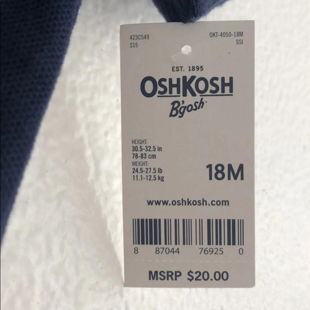 NWT OshKosh B’Gosh Navy Polo Onesie